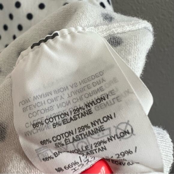 J Crew Polka Dot White Blue Preppy Feminine Small - Picture 4 of 6